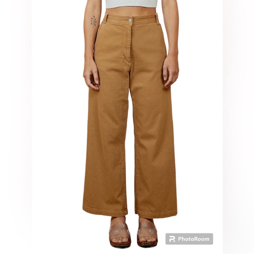 Rachel Comey High Rise Wide Leg Jeans in Brown, size 6